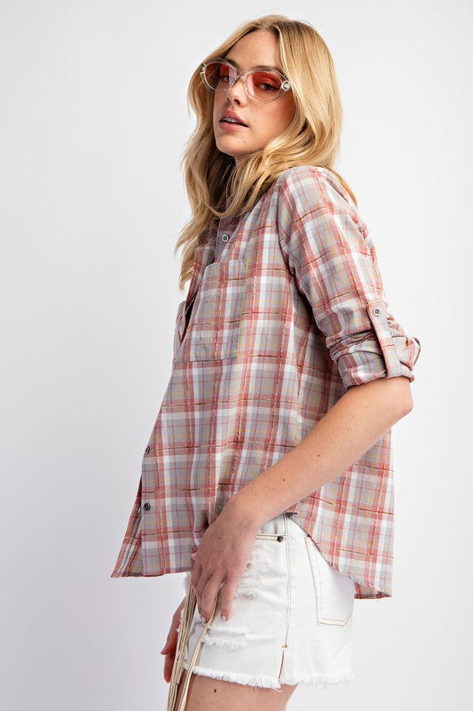 Plaid Button Down Shirt