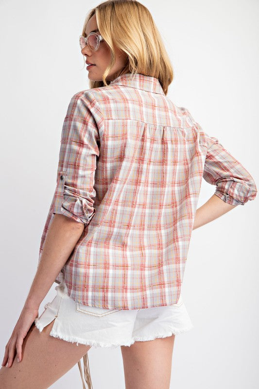 Plaid Button Down Shirt