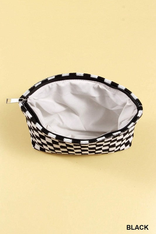 Checkered Pouch Bag