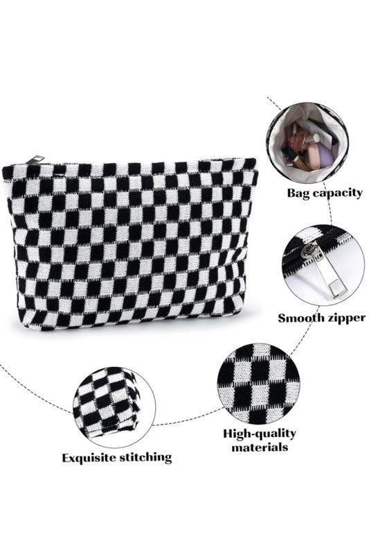 Checkered Pouch Bag