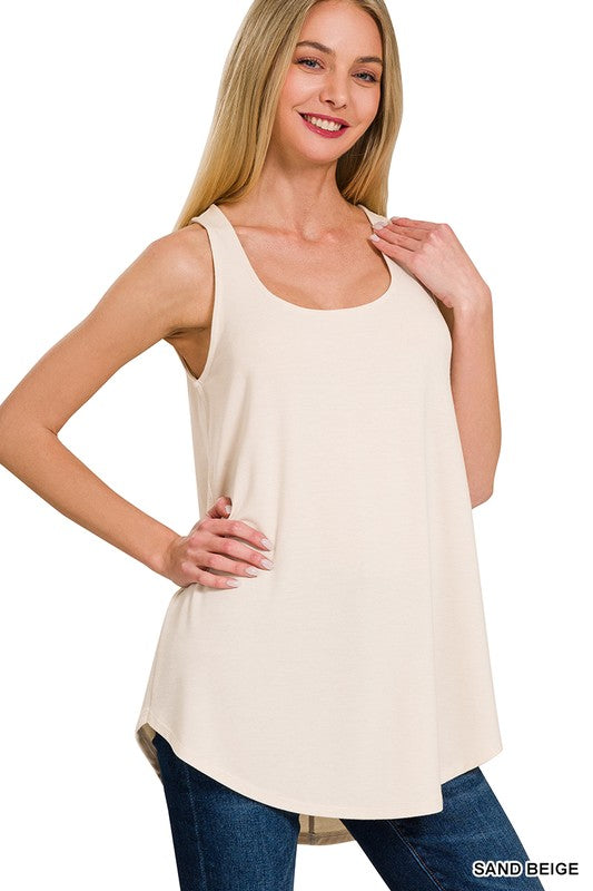 Round Hem Tank Top - sale