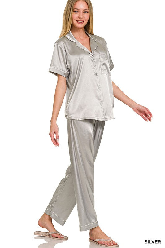 Silver PJ Pant SET