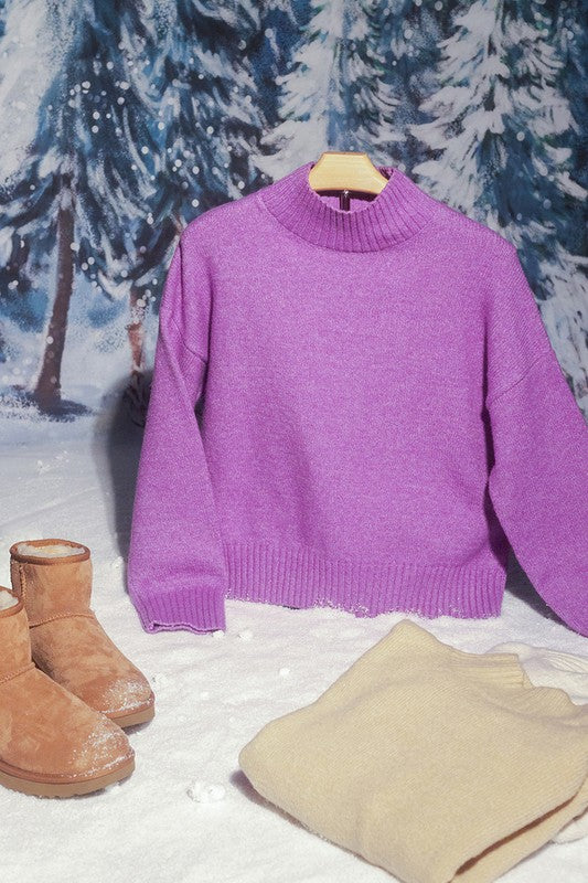 Lavender Rib Sweater