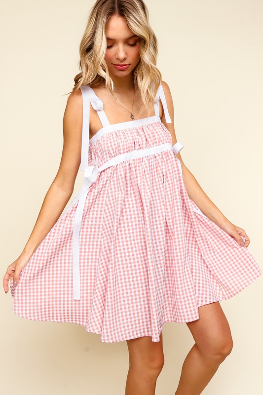 Gingham Babydoll Dress