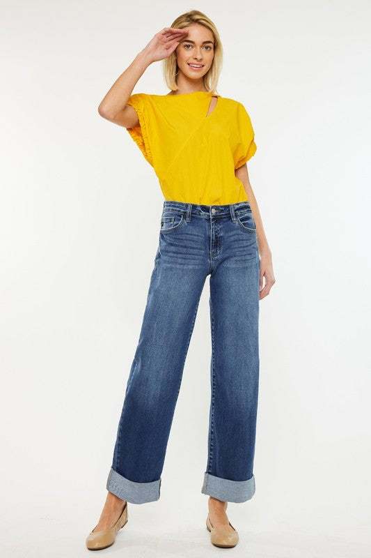 Patty Double Cuff Wide Jean