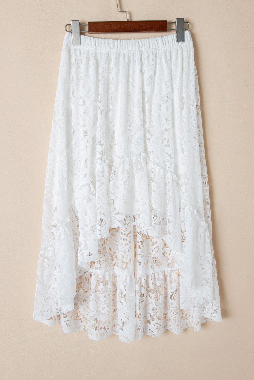 White Lace Midi Skirt