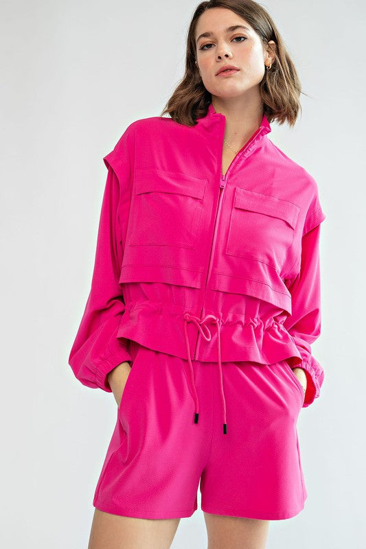Pink Crinkle Jacket
