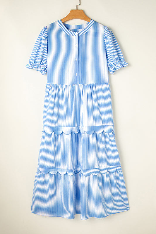 Barb Blue Stripe Dress