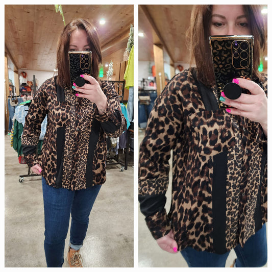 Leopard Blouse - sale