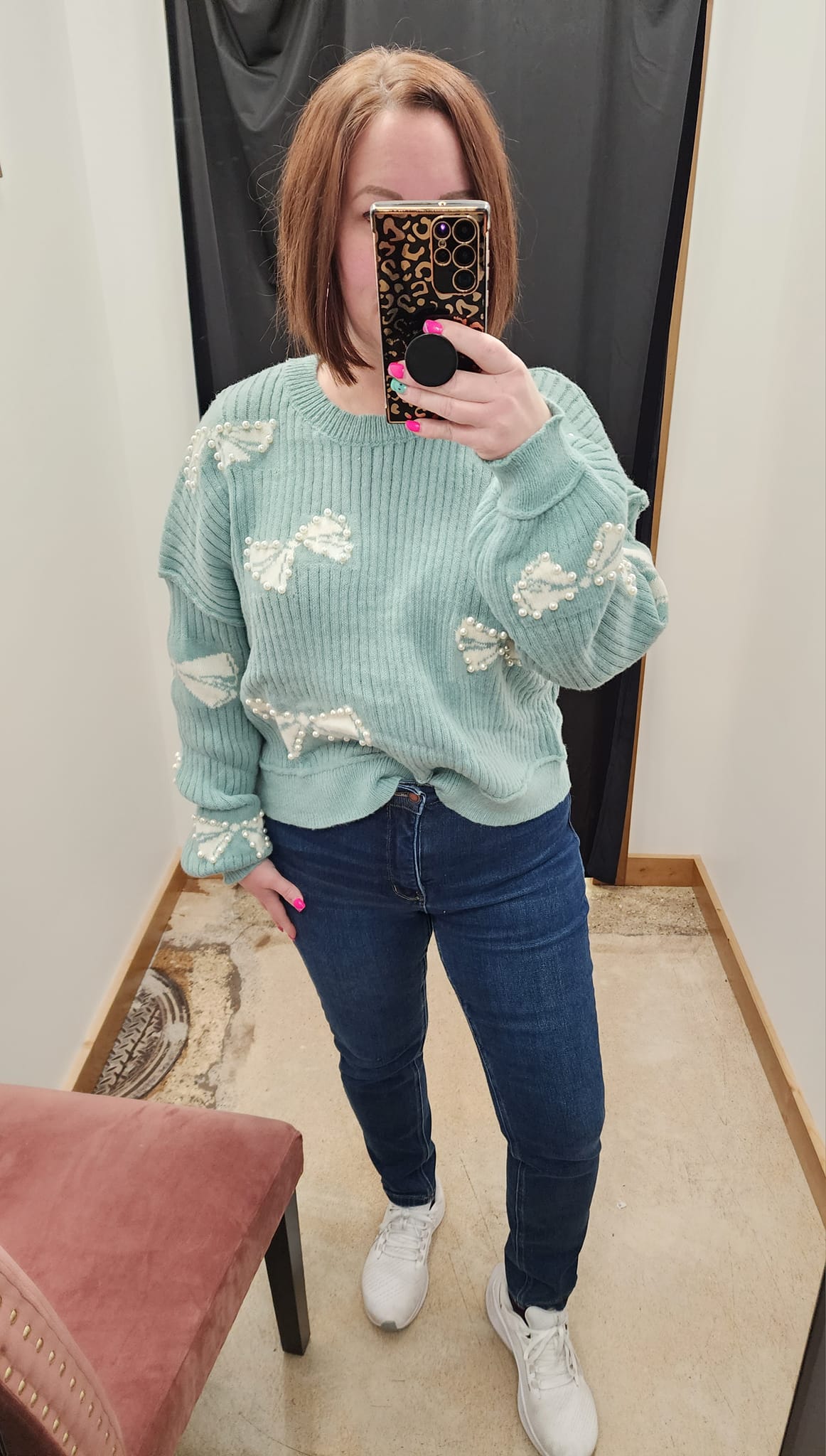 Pearl Bow Sweater
