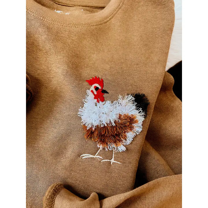 Fringy Chicken Crewneck