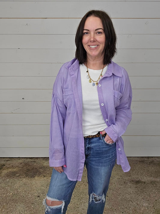 Lilac Crochet Top