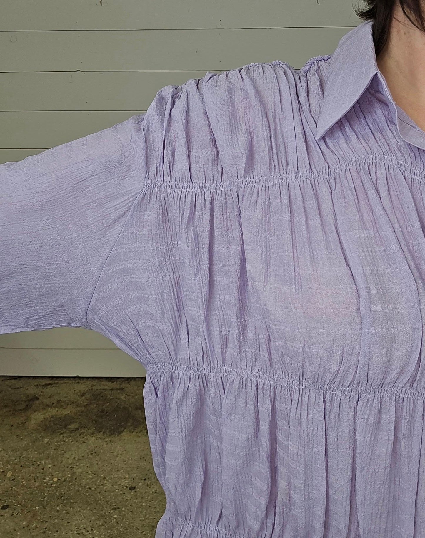 Lilac Ruched Blouse