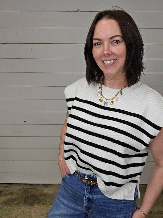 Stripe Sweater Vest