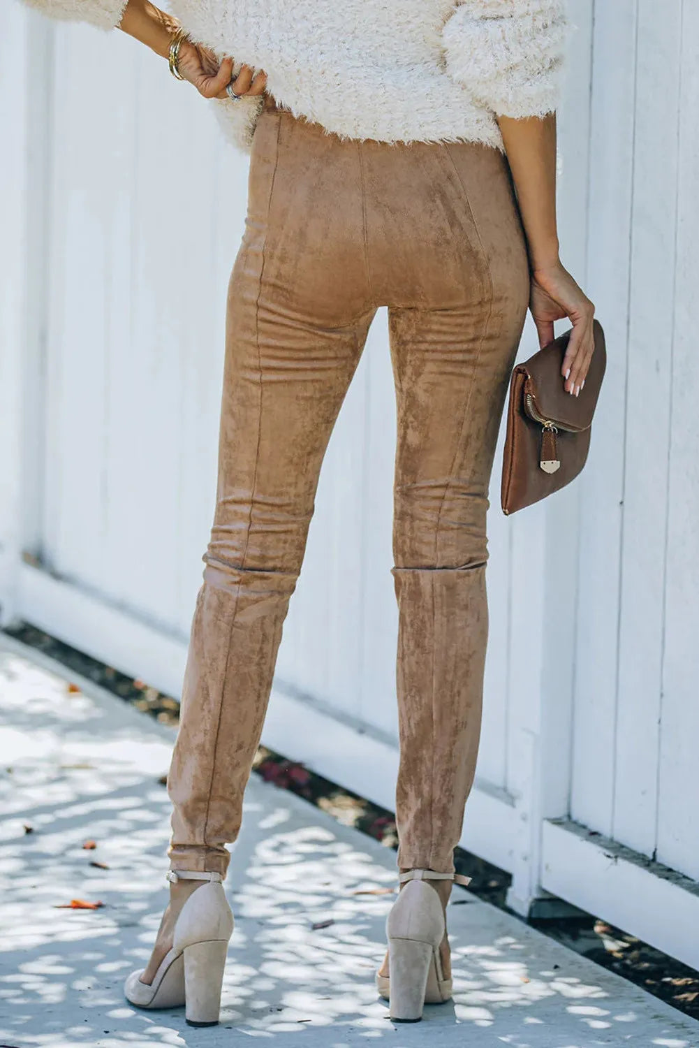 Khaki Faux Skinny Legging - sale