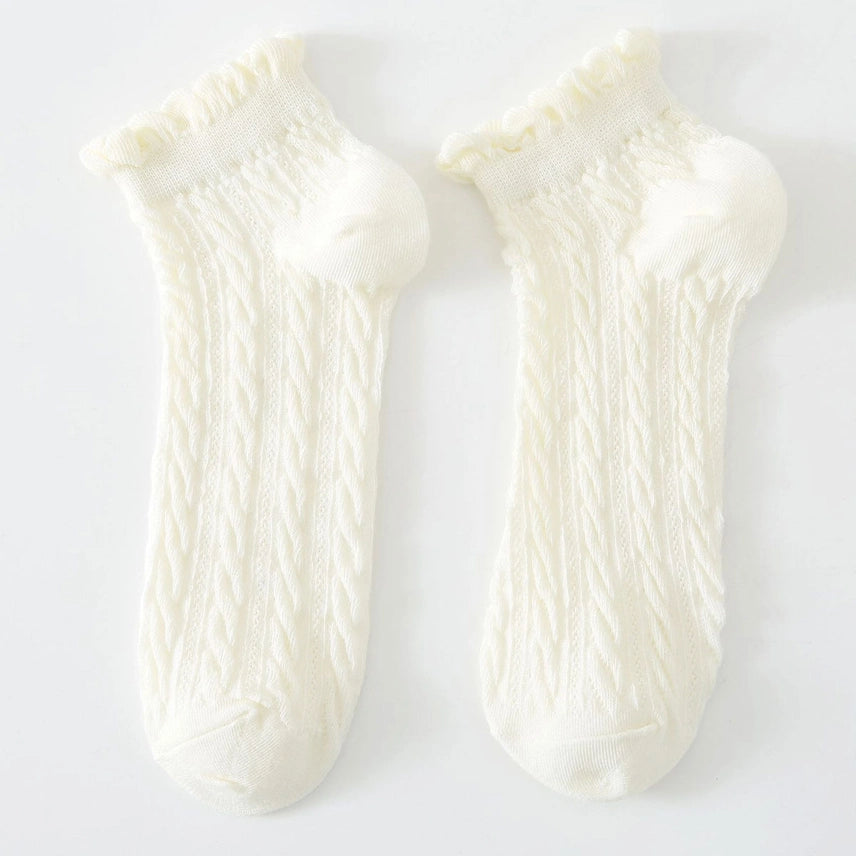 Cotton Lace Twist Sock