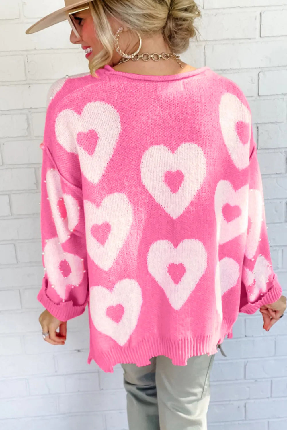Heart/Pearl Sweater