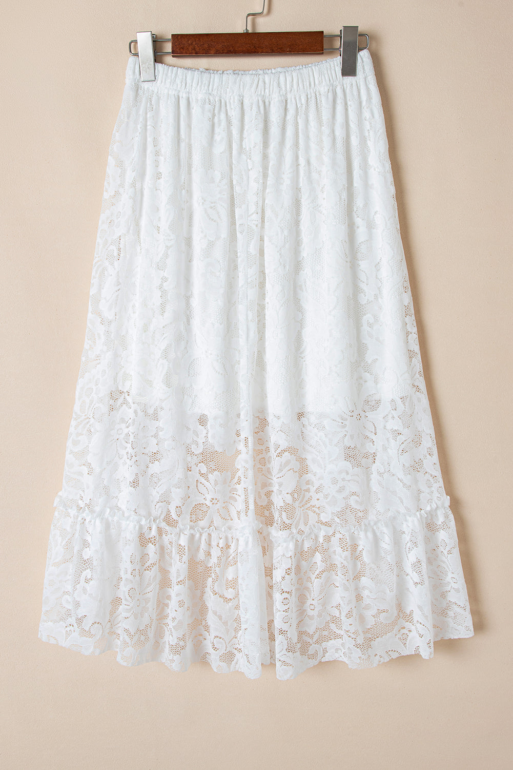 White Lace Midi Skirt