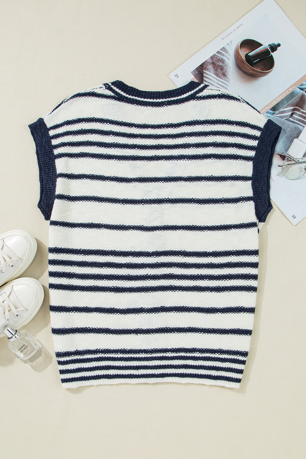 Navy Stripe Vest