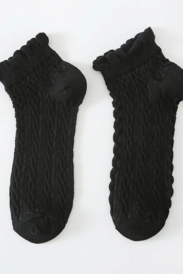 Cotton Lace Twist Sock