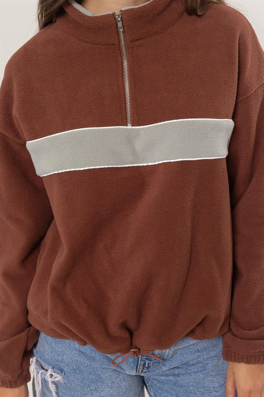 Fleece Brick Pullover