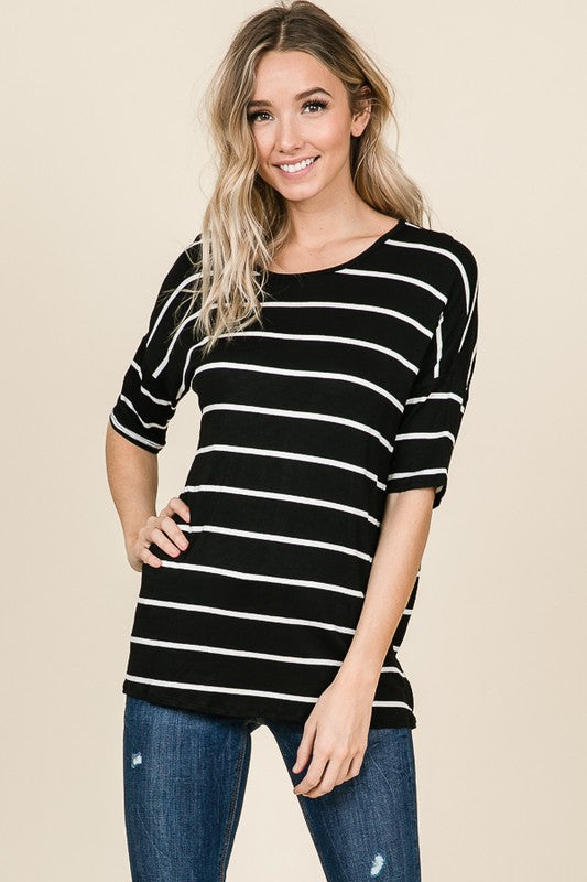 Basic Stripe Tee - Sale