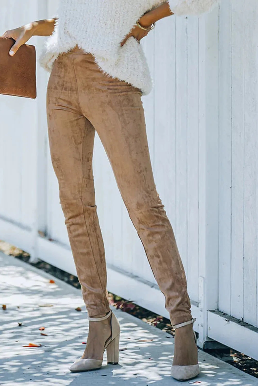 Khaki Faux Skinny Legging - sale