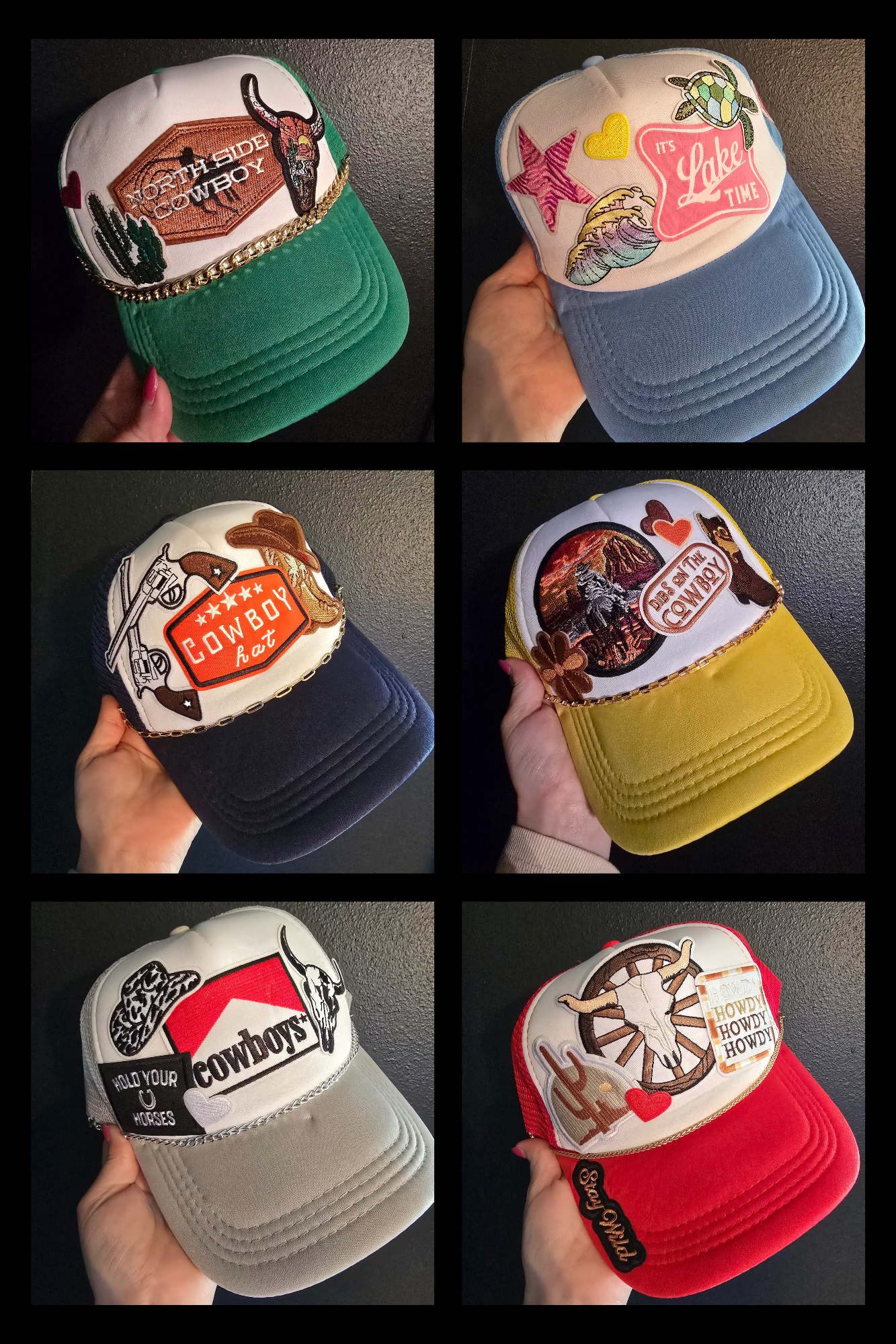 Patchwork Trucker Hats