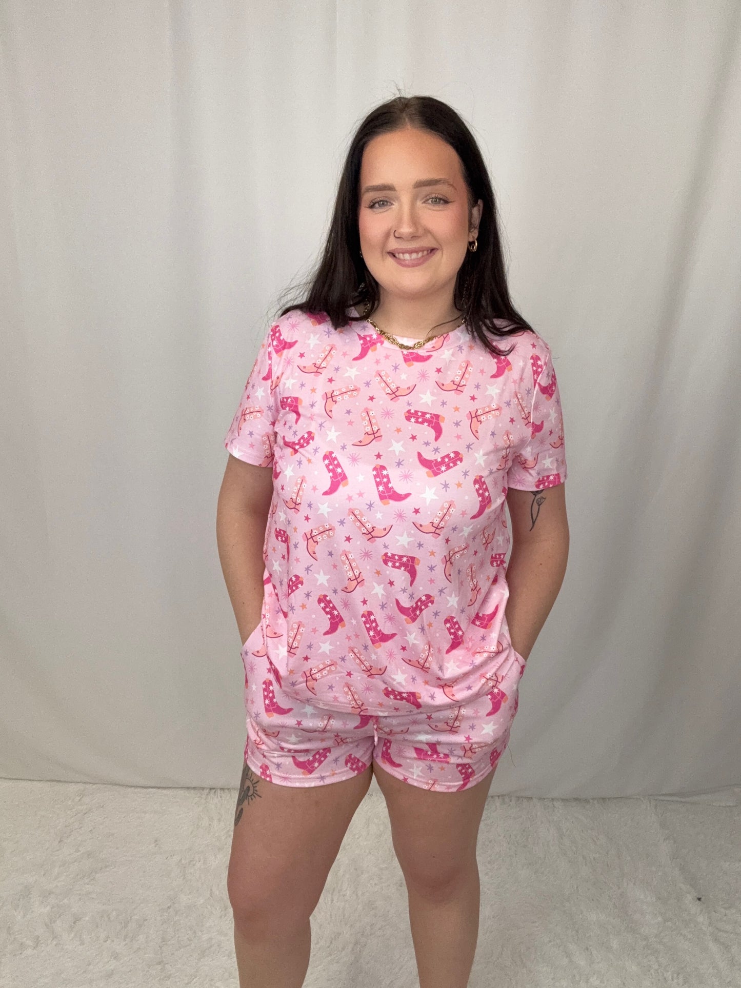 Phoebe Pink Western PJ SET