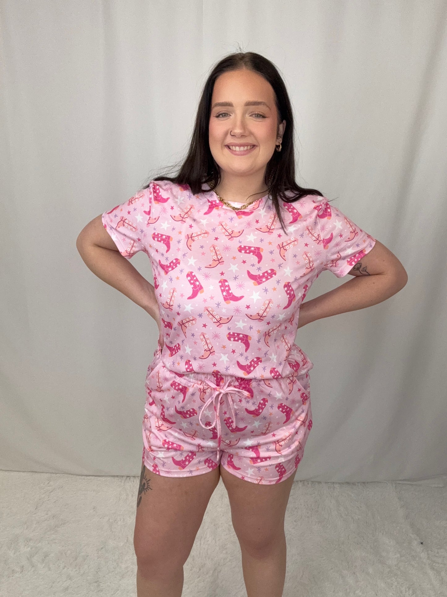 Phoebe Pink Western PJ SET