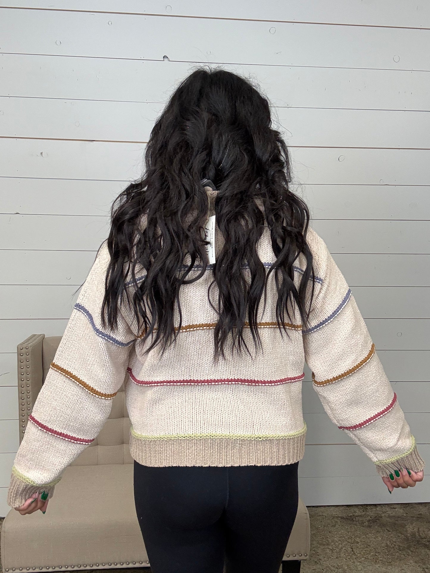 Stripe Button Cardigan - sale