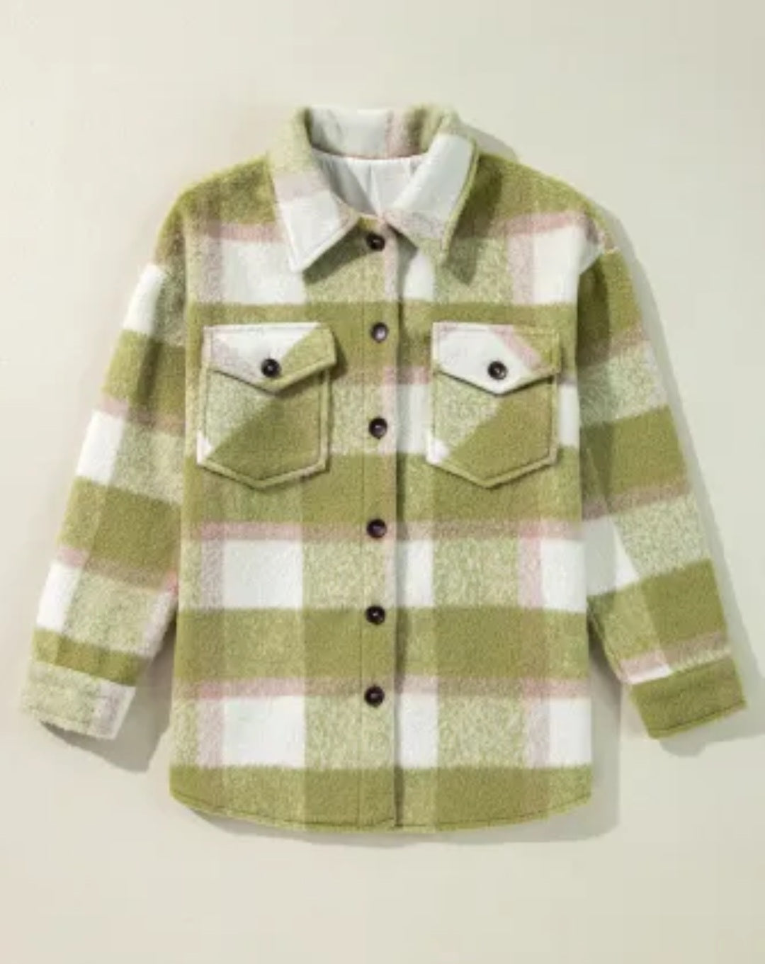 Sage Green Plaid Shacket