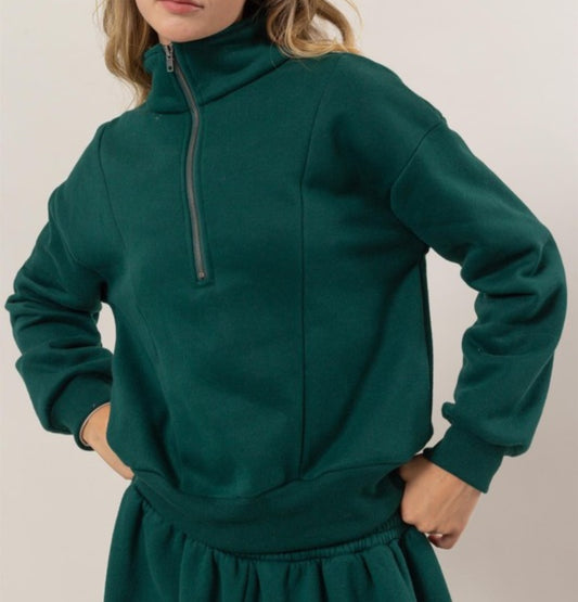 Classic Fit Half Zip Sweatshirt