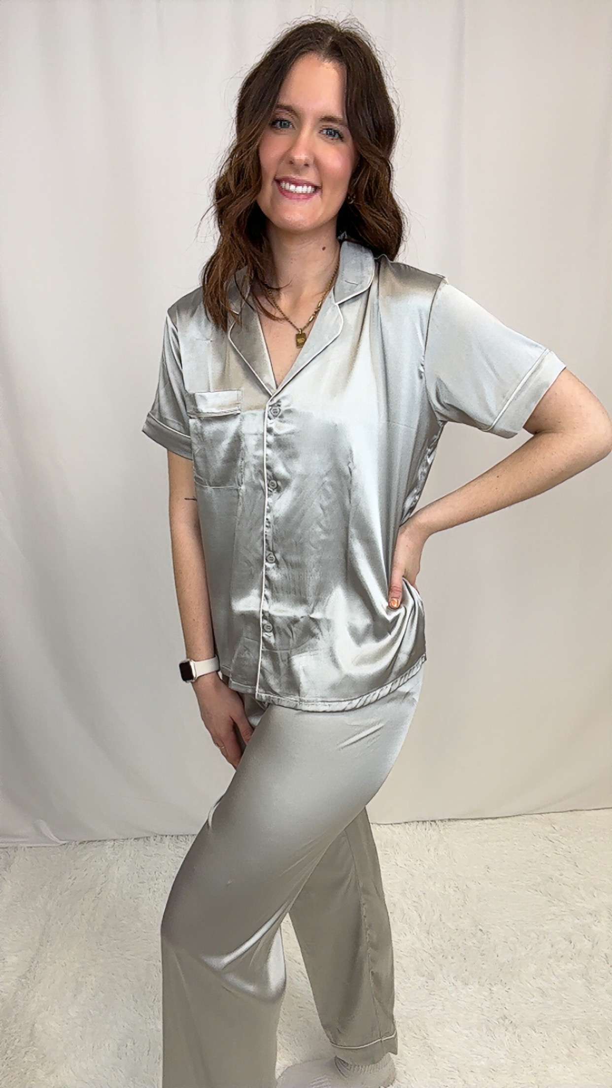 Silver PJ Pant SET