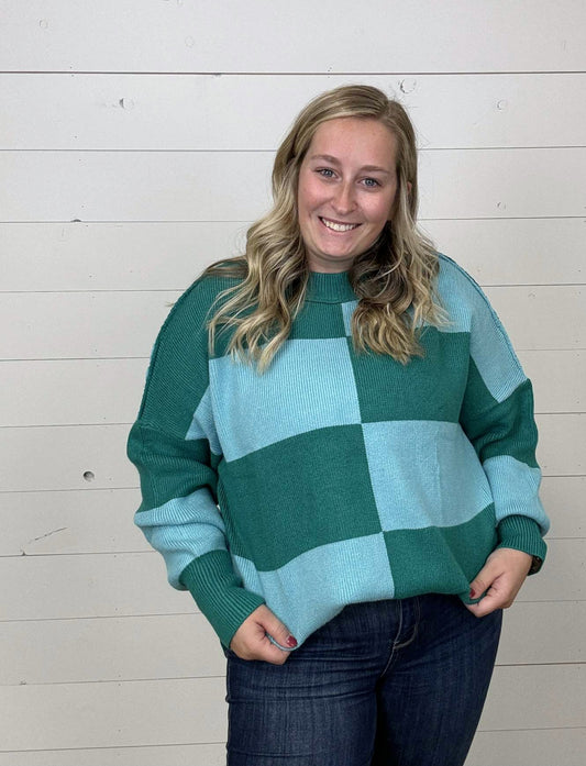 Teal/Green Oversize Sweater