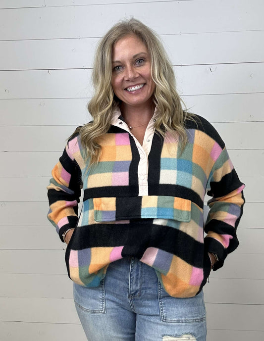 Colorful Plaid Pullover