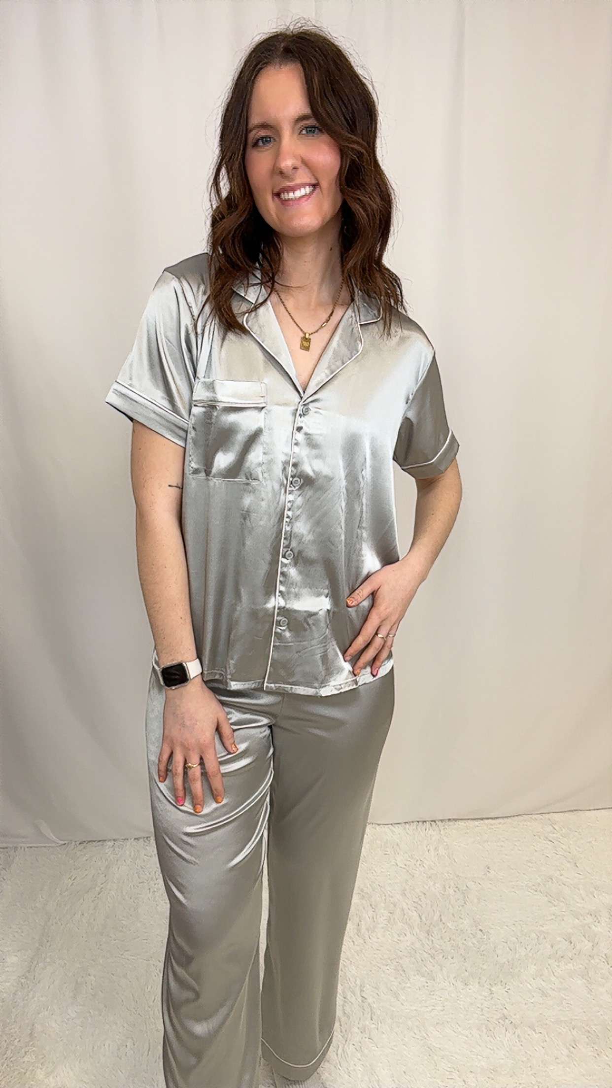 Silver PJ Pant SET