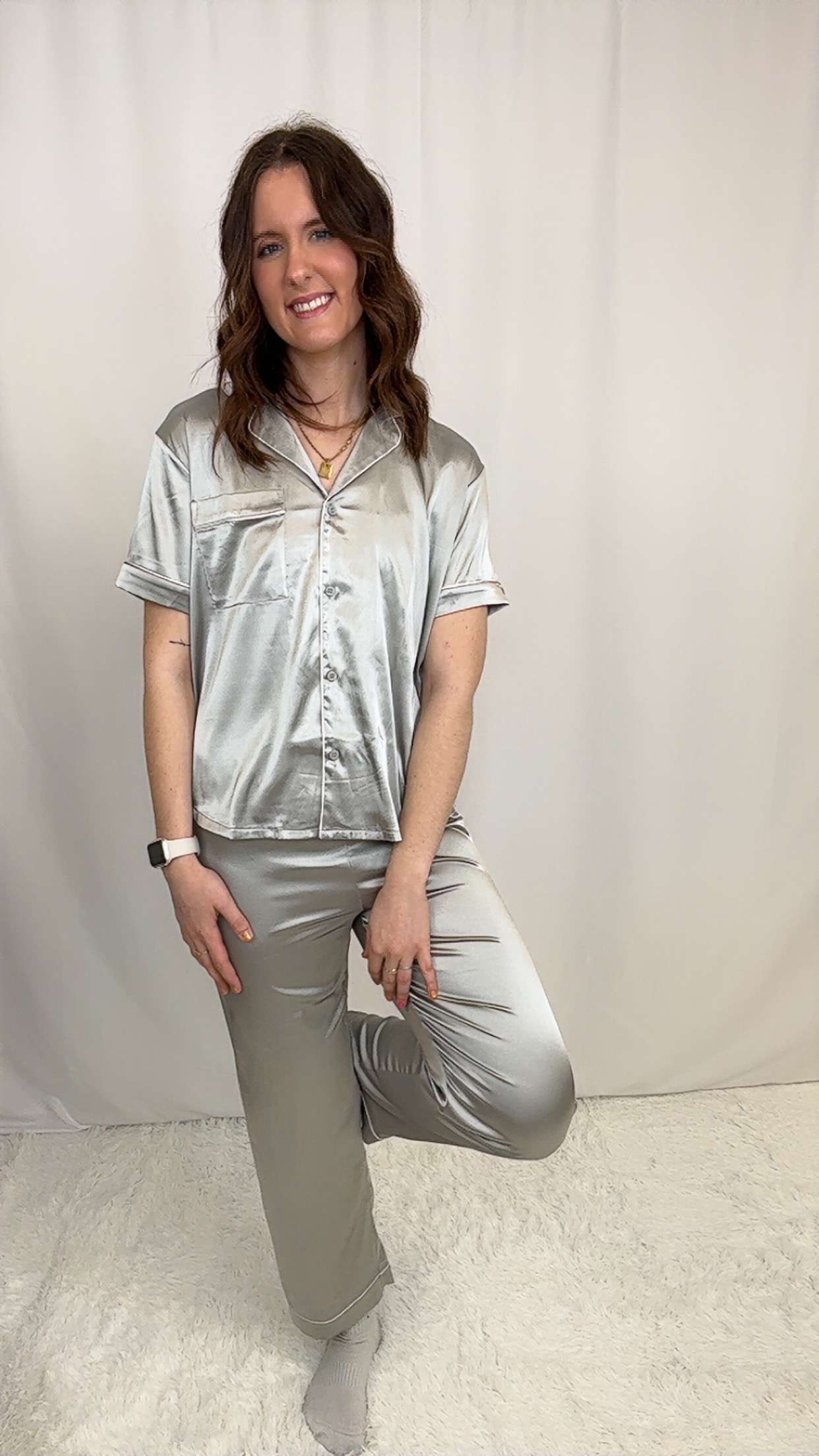 Silver PJ Pant SET