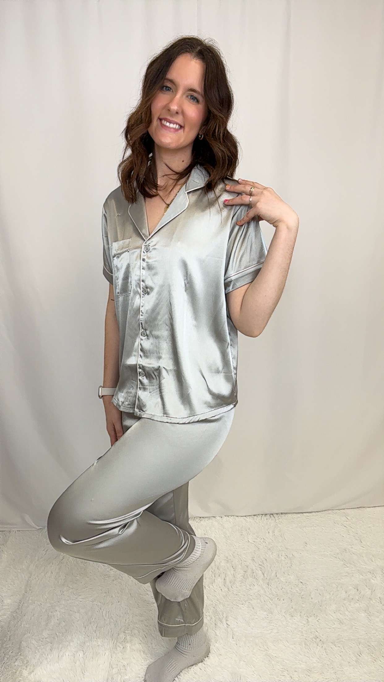 Silver PJ Pant SET