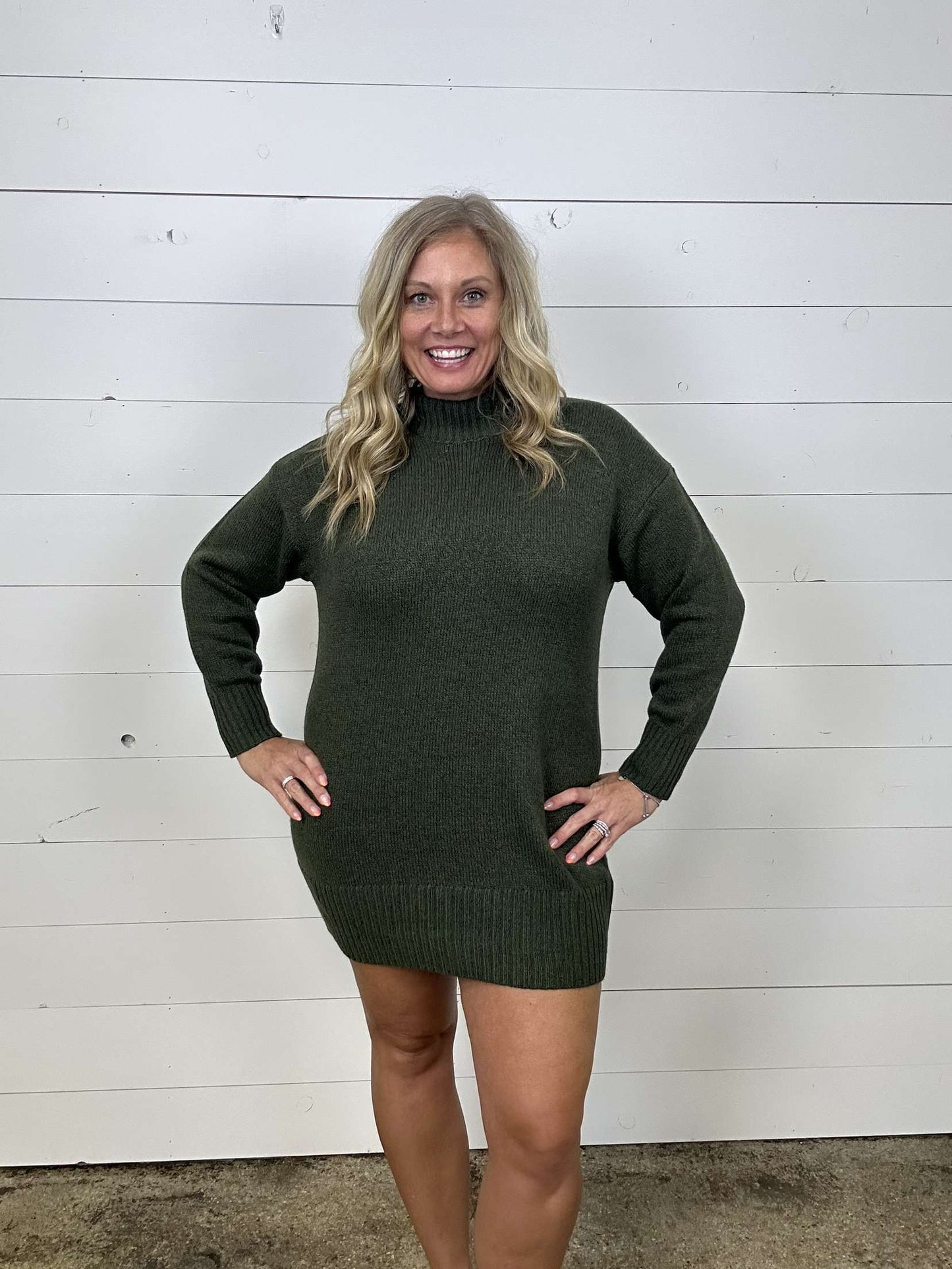 Turtle Neck Sweater Dress