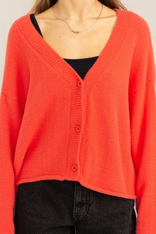 Red Soft Cardigan