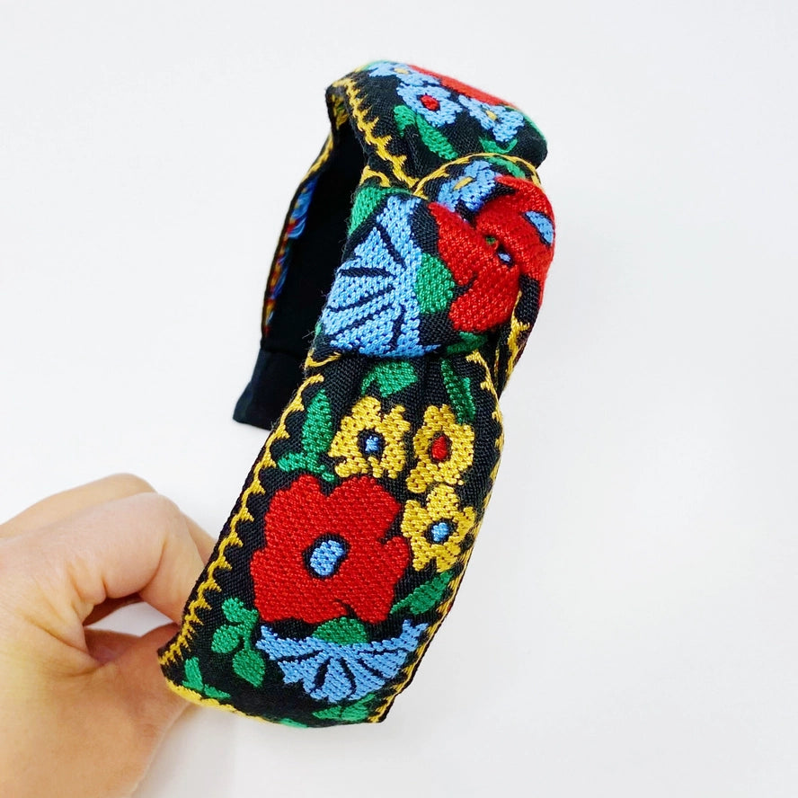 Floral Embroidered Headband