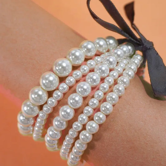 Stretch Pearl Bracelet SET