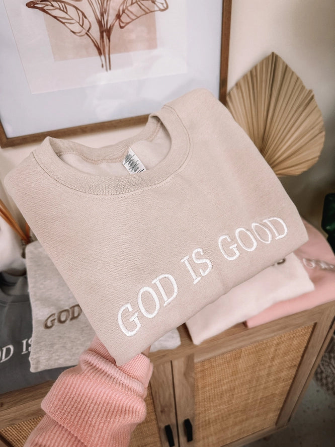 God Is Good Crewneck - sale