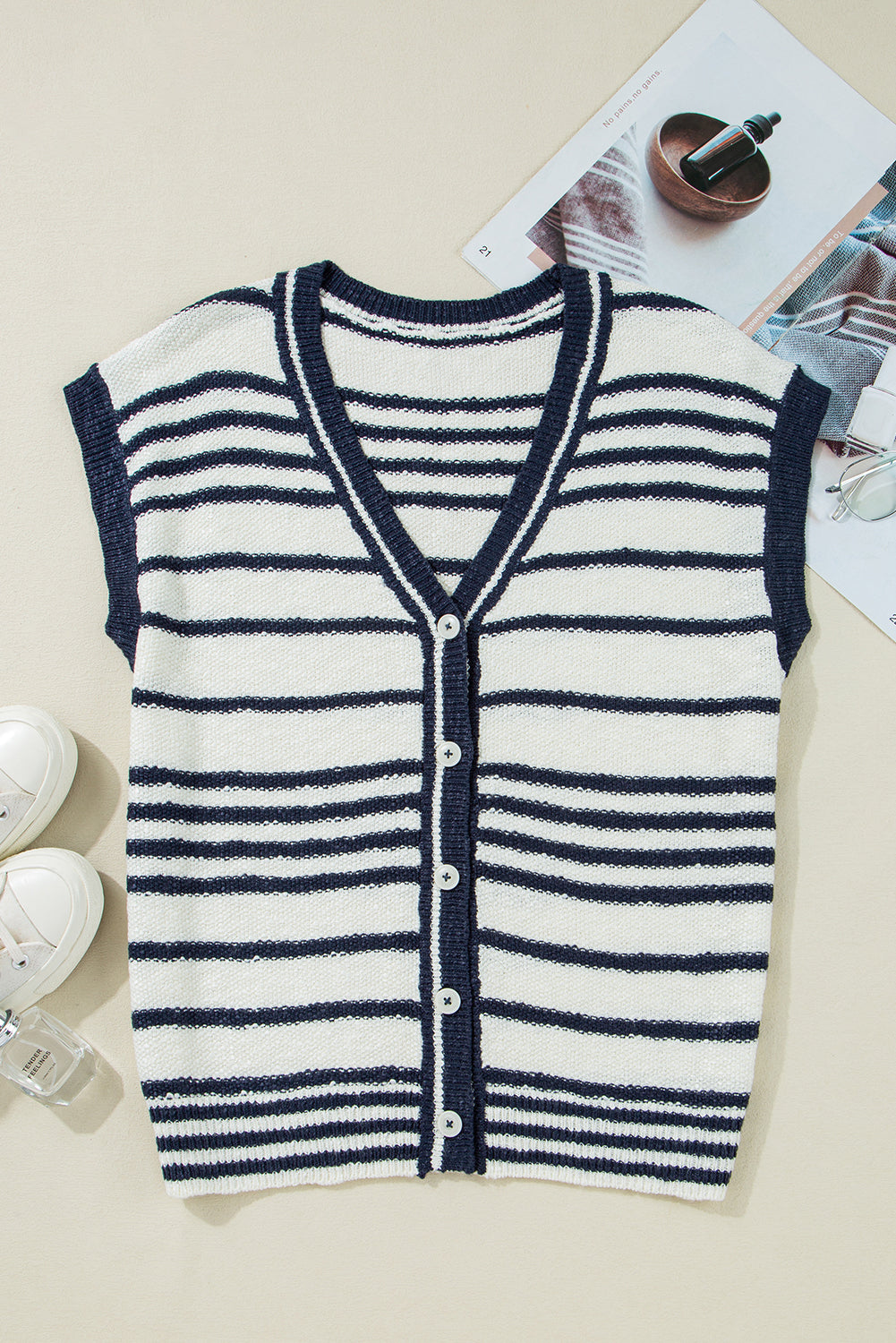 Navy Stripe Vest