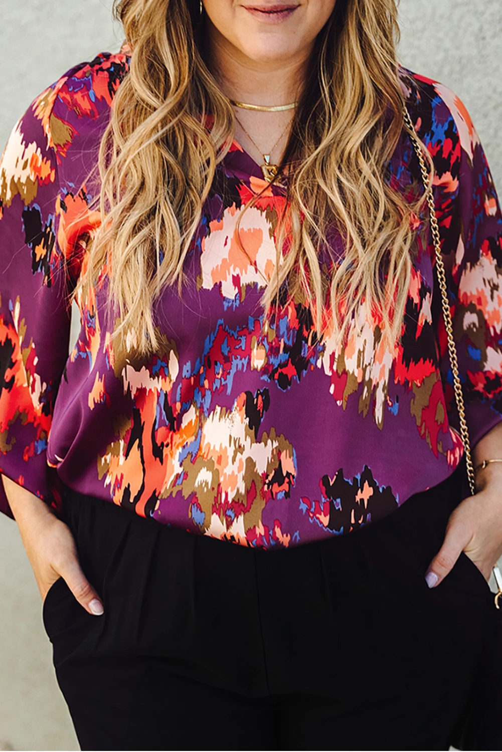 Purple Abstract Blouse