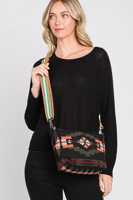 Aztec Tassel Crossbody Bag